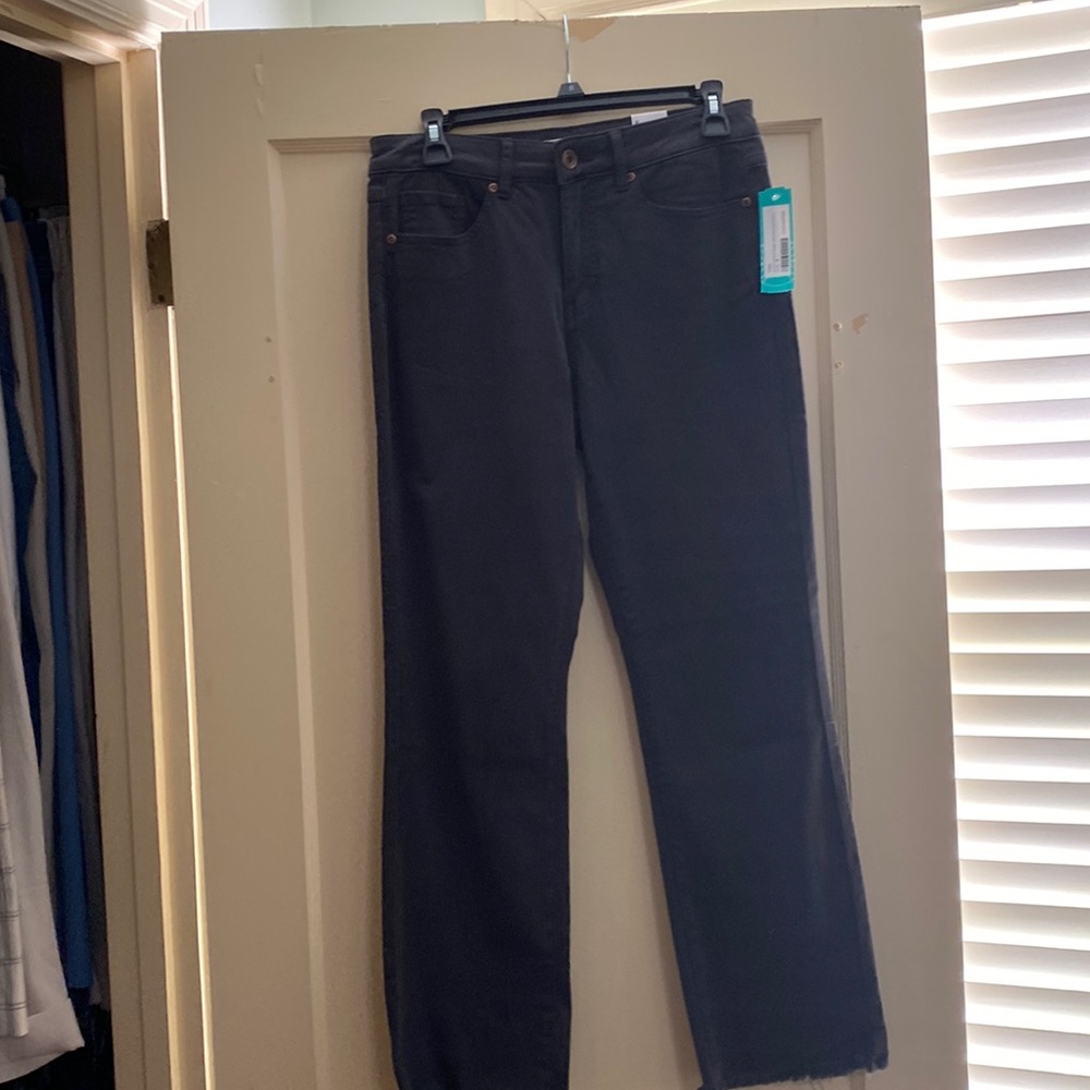 NWT Tribal dark gray mid-rise jeans, frayed hem